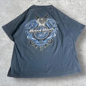 Hard Rock Cafe Hawaii T Shirt Blue Dragon Vintage Y2K Size‎ XL
